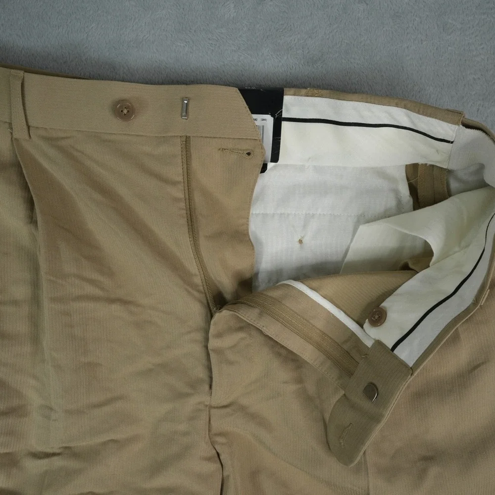 Ashworth Golf Shorts Mens 38x9.5 Khaki‎ Fore-Give Comfort Pleated Authentics New